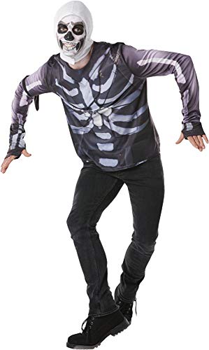 Fortnite - Disfraz camiseta Skull Trooper para adulto, Talla S (Rubies 300196-S)