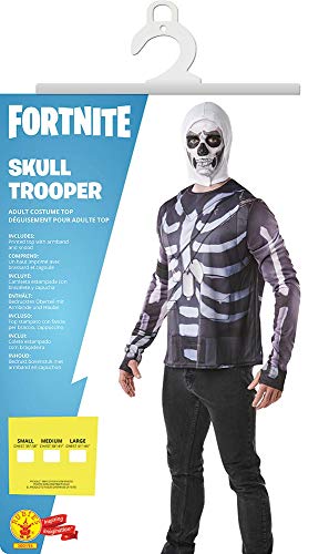 Fortnite - Disfraz camiseta Skull Trooper para adulto, Talla S (Rubies 300196-S)