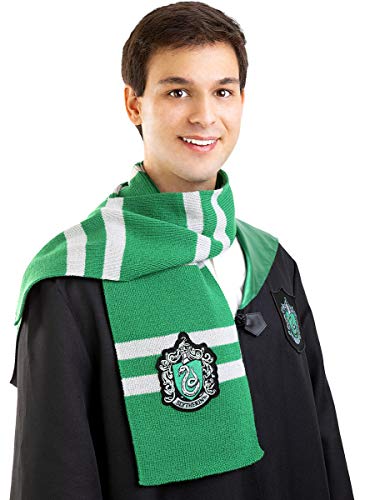 Funidelia | Bufanda Slytherin Harry Potter Oficial para Hombre y Mujer ▶ Hogwarts, Magos, Películas & Series, Accesorio para Disfraz