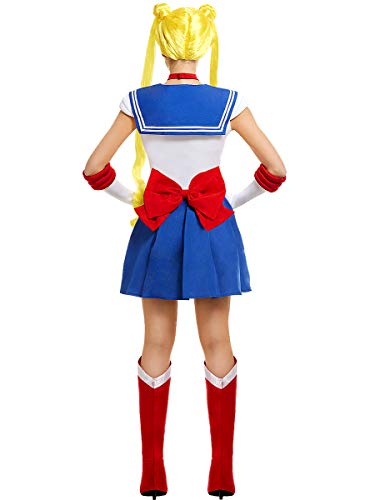 Funidelia | Disfraz de Luna - Sailor Moon Oficial para Mujer Talla S ▶ Anime, Cosplay, Bunny Tsukino, Dibujos Animados - Azul