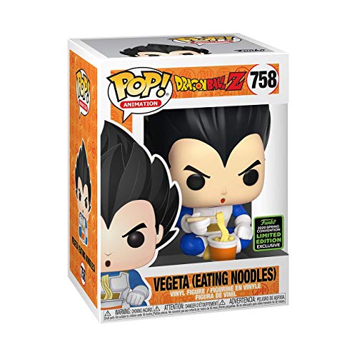 Funko Pop! Animación: Dragonball Z - Vegeta Comer Fideos, Exclusivo, Convención, Multicolor