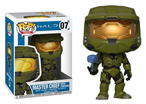 FunkoPOP Halo: Master Chief with Cortana + SGT Johnson - Stylized Video Game Vinyl Figure Bundle Set