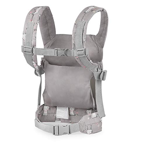 GAGAKU Muñeca Transporte Doll Carrier Delantera y Trasera de Bebé de Algodón para Niños de Hasta 18 Meses - Gris Conejo