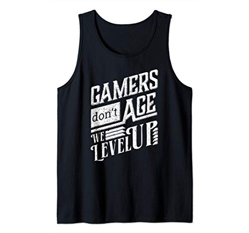 Gamers Don't Age We Level Up Funny Pun Arcade Games Gift Camiseta sin Mangas