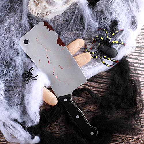 Gejoy 2 Piezas Cuchillos Sangrientos de Halloween Cuchillo Falso Cuchillo de Armas Sangrientas de Plástico Juguetes para Favores de Fiesta de Cosplay de Halloween (Conjunto de Estilos 3)