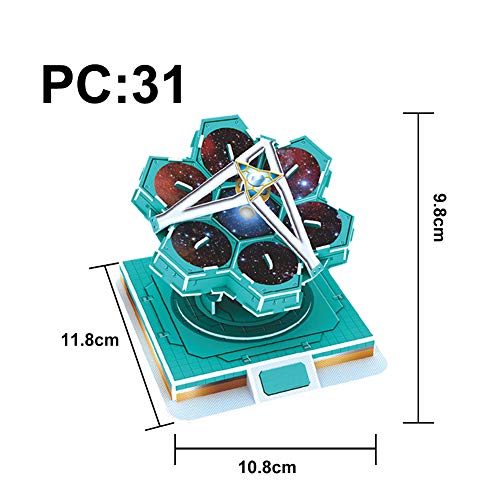 Generies Rompecabezas Slyvdark Tridimensional 3D, Rompecabezas, Rompecabezas De Madera Magnético Globo Aeroespacial Sistema Solar Rompecabezas Educativo para Niños (telescopio Gigante De Magallanes)