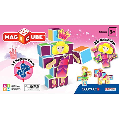 Geomag- Magicube Princess, Cubos magnéticos, Multicolor (143)