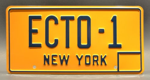 Ghostbusters | ECTO-1 + ECTO-1A | Metal Stamped License Plates