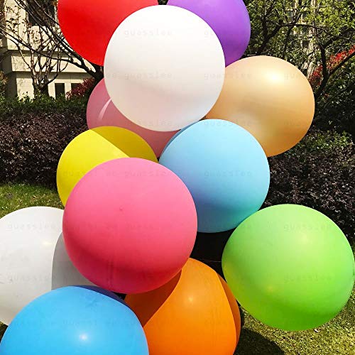 Globos Gigantes de Fiesta, 10 Piezas Globos Grandes 90 cm de Látex, Gigante Globos de Colores para Fiesta Cumpleaños Bodas Bautizo Graduación Navidad Carnaval Celebraciones (Colores)