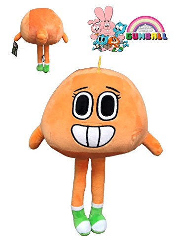 GMBALL El Asombroso Mundo de Gumball - Peluche Darwin Personaje Naranja 12"/30cm - Calidad Super Soft -Naranja-