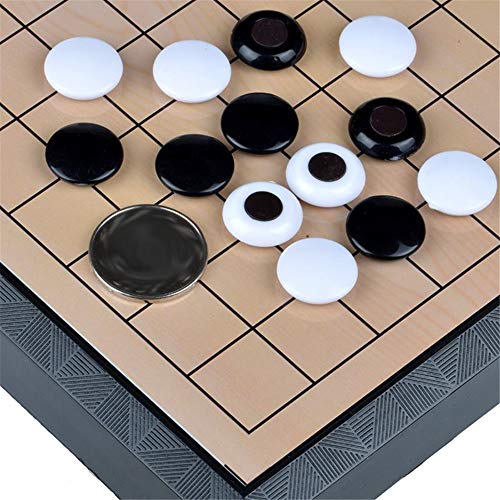 Gobus Go Chess Juego de Juegos de ajedrez Go Juego de Juegos de Piedras Plegables de plástico Adhesivo para niños Juegos para Principiantes y Jugadores de ajedrez (11.2 x 11.2 Pulgadas)