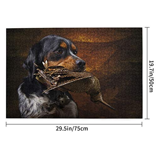 goodsaleA Rompecabezas de 1000 Piezas,Rompecabezas de imágenes,Perro de Caza becada,Juguetes Puzzle for Adultos niños Interesante Juego Juguete Decoración para El Hogar