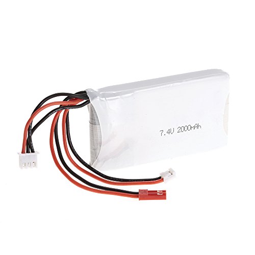 Goolsky Batería Lipo 2S 7.4V 2000mAh 8C Lipo Batería para FrSky Taranis Q X7 2.4G ACCST 16CH Control Remoto RC Transmisor