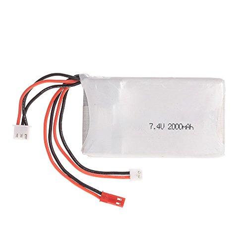 Goolsky Batería Lipo 2S 7.4V 2000mAh 8C Lipo Batería para FrSky Taranis Q X7 2.4G ACCST 16CH Control Remoto RC Transmisor