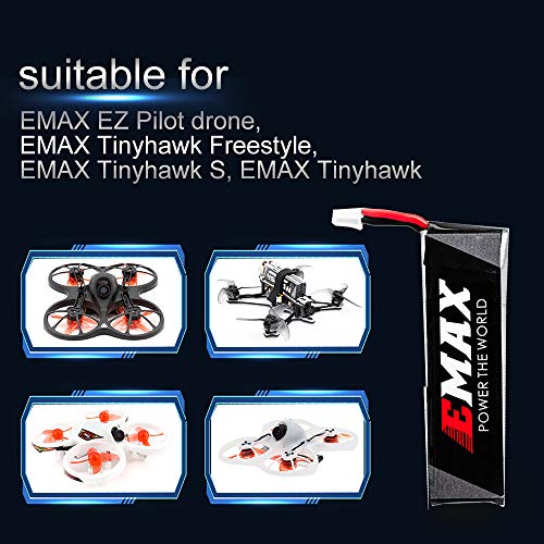 Goolsky- Compatible con EMAX EZ Pilot Drone EMAX Tinyhawk Freestyle EMAX Tinyhawk S EMAX Tinyhawk 4.35V 450mAh Batería Lipo 4 Piezas