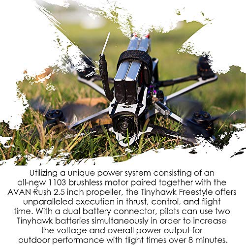 Goolsky EMAX Tinyhawk Freestyle 115mm Racing Drone 2.5inch Propeller F4 5A ESC Motor sin Escobillas 600TVL FPV Racing RC Drone Versión BNF para Principiantes RC