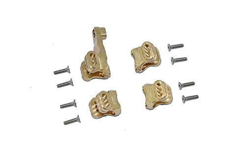 GPM Brass Front & Rear Axle Mount Set For Suspension Links For 1:10 Traxxas TRX-4 Crawlers - 12Pc Set