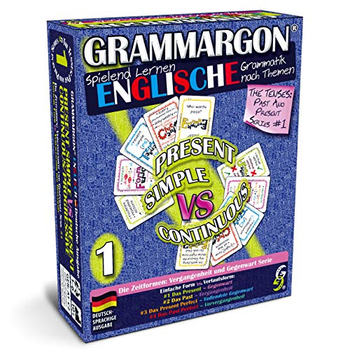 GRAMMARGON® Spielend Lernen Englische Grammatik nach Themen: Present Simple VS Present Continuous/Progressive | unterhaltsames Kartenspiel zum Lernen der englischen Sprache für Kinder & Erwachsene …