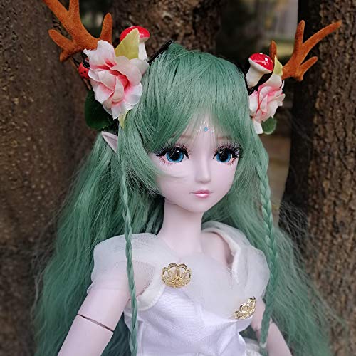 Green Deer 1/3 BJD Doll Spirit Demon Girl 24inch 60cm 19 Ball jointed dolls Baby Doll Toy Gift For Child