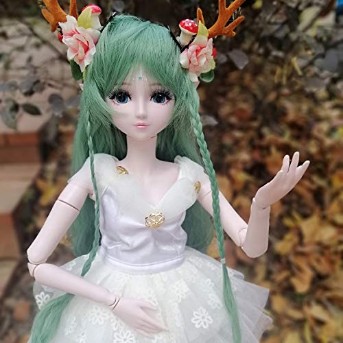 Green Deer 1/3 BJD Doll Spirit Demon Girl 24inch 60cm 19 Ball jointed dolls Baby Doll Toy Gift For Child