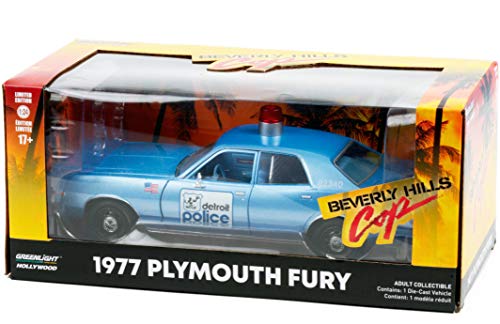 Greenlight Collectibles Beverly Hills Cop Diecast Model 1/24 1977 Plymouth Fury Detroit Police