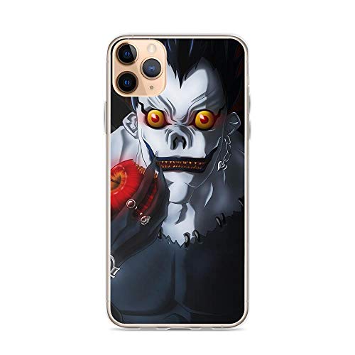 Gryss Funda compatible con iPhone 11 Pro Max Death Note Ryuk Shinigami y Manzanas Manga Misterio Japonés Anime Pure Clear