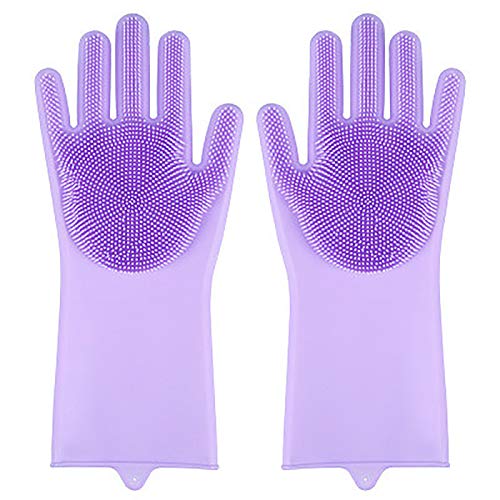 Guantes para Lavar Platos De Silicona para El Hogar Femenino Artefacto Mágico para Lavar Platos De Goma Quehaceres Domésticos Duradero Impermeable Lavado De Verduras,e