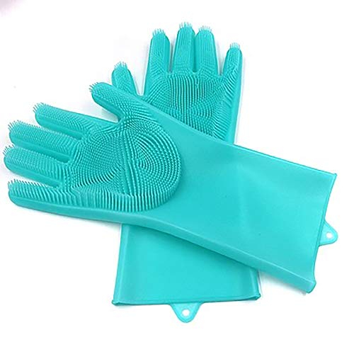 Guantes para Lavar Platos De Silicona para El Hogar Femenino Artefacto Mágico para Lavar Platos De Goma Quehaceres Domésticos Duradero Impermeable Lavado De Verduras,e