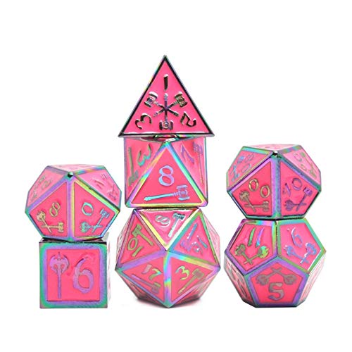 GUOQING Dados De Juego Poliédrico, Dados De Juego Dados Cadena De Raza DND Bolsa De Dados