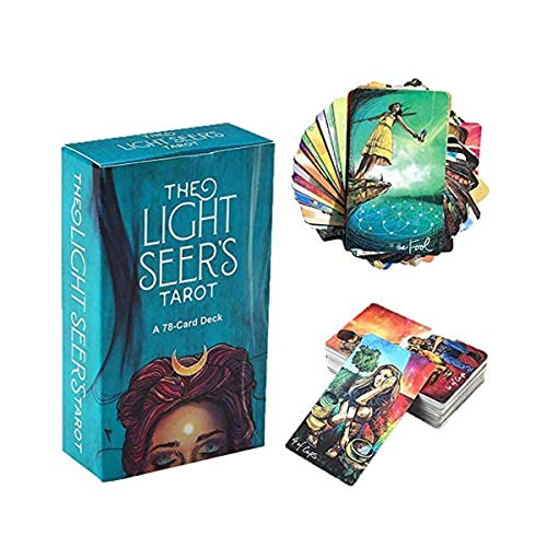 GXLO Tarot de Light Seer Tarot 78 Tarjeta de Oracle Family Party Solitaire Juego Divinación Que predice el Destino y la curación de heridas pasadas Versión Inglesa