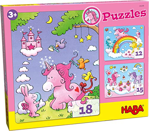 Haba-300299 Puzzles Unicornio Destello Puzle Infantil, Multicolor (300299)