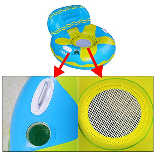 Hamaca Flotante,Anillo de natación para Adultos, balsa Flotante Inflable,Anillo de natación Inflable con Respaldo y Soporte para Bebidas,Playa Fiestas Juguetes inflables para Adultos niños