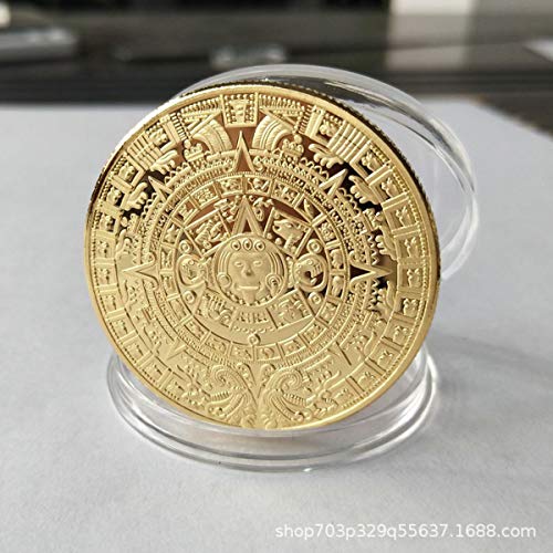 HARPIMER Mayas Moneda Conmemorativa, Colección de Monedas Conmemorativas Aztecas y mayas en un Calendario Colección De Arte