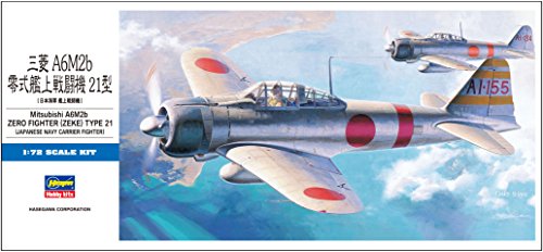 HASEGAWA 00451 1/72 Mitsubishi A6M2 Zero Fighter Type 21 (Zeke) (japan import)