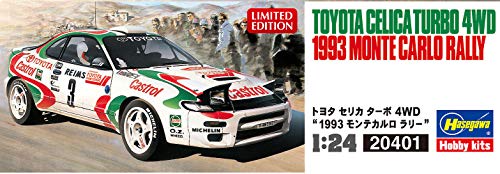 Hasegawa 020401 1/24 - Maqueta de Toyota Celica Turbo 4WD, 1993 Monte Carlo Rally , color/modelo surtido