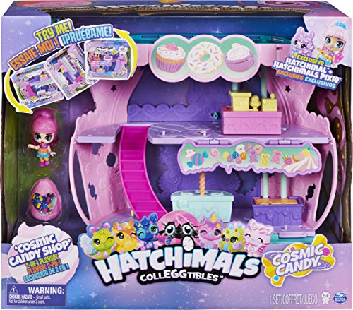 Hatchimals CollEGGtibles, Cosmic Candy Shop Juego 2 en 1 con Pixie Exclusivo y Hatchimal, para niños a Partir de 5 años