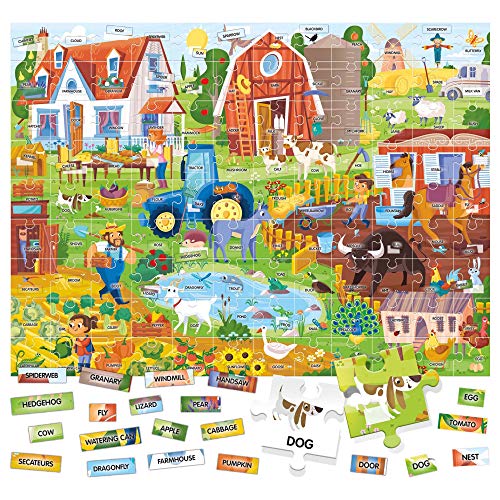 Headu - Easy English 100 Words Farm - Juego Educativo, Multicolor, IT20997