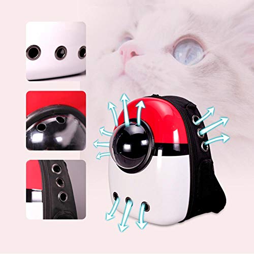 HEHUANG Mascota Gatos Perros Mochila Ventana Astronauta Bolsa Portadora Cápsula Corp Gatos Bolsa de Hombro Doble Moda Pequeña Mascota Trave en Forma, 4