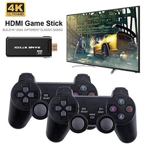 HEITIGN Consola de Juegos Retro Hdmi HD 64G Videojuegos Clásicos USB Consolas Inalámbricas Portátiles Game Stick Consola de Videojuegos Controlador Retro