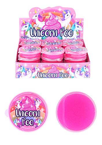 Henbrandt Unicornio Caca Rosa Brillante Slime Masilla Tubo Flexible Alivio del Estrés Juguete