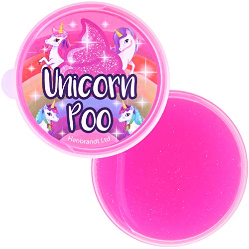 Henbrandt Unicornio Caca Rosa Brillante Slime Masilla Tubo Flexible Alivio del Estrés Juguete