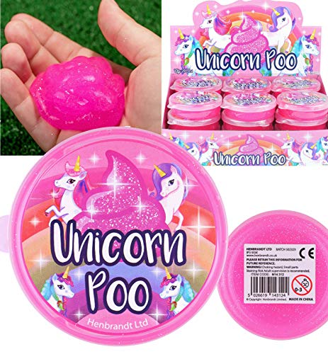 Henbrandt Unicornio Caca Rosa Brillante Slime Masilla Tubo Flexible Alivio del Estrés Juguete