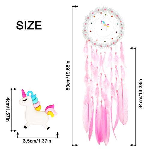 Hifot DIY Unicornio Atrapasueños Manualidades Adornos Colgantes, Hogar Juegos de Manualidades, Handmade Regalo Dream Catchers Arte