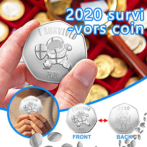 HINK Moneda Conmemorativa de supervivientes 2020 Moneda Conmemorativa de Doble Cara, decoración del hogar del día de San Valentín