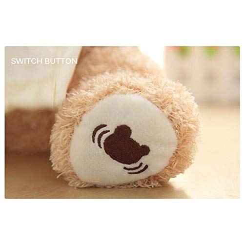 HMLSM Muñeco de Peluche 33cm la Felpa del Oso Juguetes Jugar al escondite Seek Preciosos Animales de Peluche eléctricos Música del Oso Juguete for niña Linda Cristo de los niños