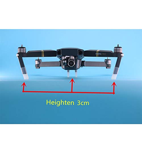 HongYi Tren de aterrizaje de ultraligeros Extender la absorción de choque piernas aumentadas de silicona for DJI Mavic Pro Accesorios de aviones no tripulados Tren de aterrizaje Kit ( Color : White )