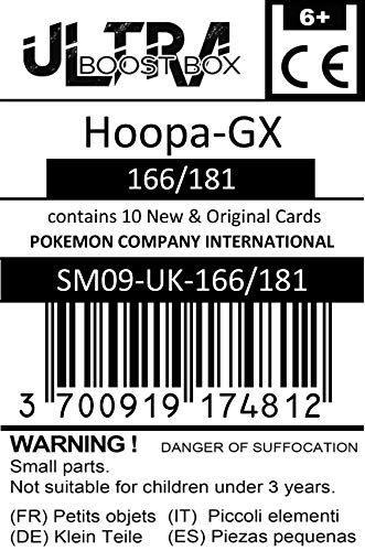 Hoopa-GX 166/181 Full Art - #myboost X Sun & Moon 9 Team Up - Coffret de 10 Cartes Pokémon Aglaises
