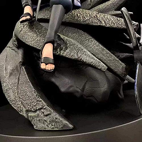 Huhu Naruto Squad Eagle End of Valley Uchiha Sasuke Posición sentada Personaje de Anime Estatuilla Estatua decoración D Animación Modelo de Personaje Colección