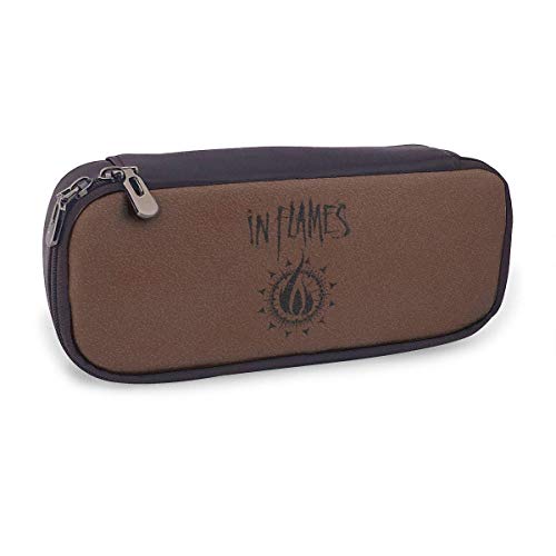 in Flames Estuche de cuero para lápices Estuche para lápices Estuche para bolígrafos Estuche para lápices para niños y adultos Gilrs