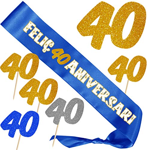 Inedit Festa 40 Anys Aniversari Banda Honorífica Feliç 40 Aniversari per molts anys 40 Anys i 6 Topper (Català) 1979 Vas néixer